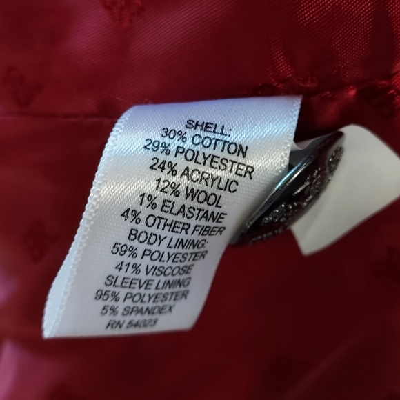 EUC Banana Republuc single button blazer in blue and white tweed, size 4 - Picture 3 of 8